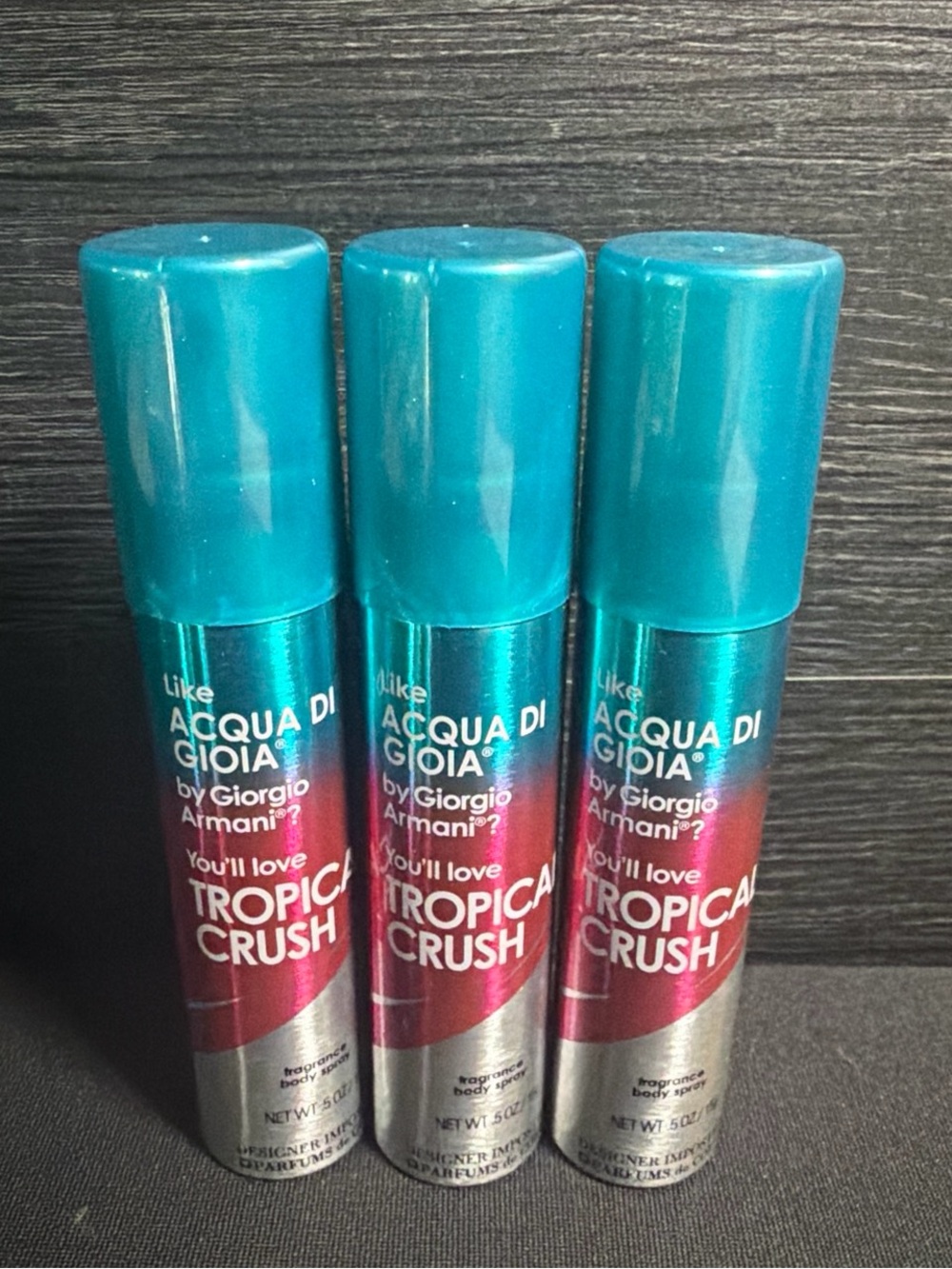Designer Imposters Tropical Crush Fragrance Body Spray - Set of 3 (.5 oz Each)